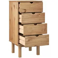 vidaXL Archivador OTTA, 45x39x90 cm, madera maciza