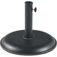 Casa.pro Soporte para sombrilla "Bionaz", diámetro 45 cm, altura 5 cm, hormigón, 15 kg, forma redonda, color