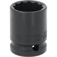 Ks Tools , llave de impacto de 1/2", de 12 caras, de tamaño compacto