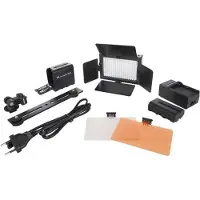 Falcon Eyes Juego de Luz LED Regulable DV-160V-K2 Incluye Batería