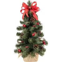Creative Home Árbol de Navidad artificial decorado en rojo de , tamaño 40 cm