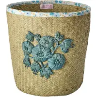 Rice Cesta De Almacenamiento Flower Embroidery