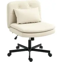 StarTech.com Silla de oficina - Silla de escritorio acolchada - Regulable en altura - Giratoria - Con función de inclinación - Fabricada en cuero sintético - Color beige