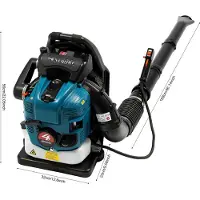 StarTech.com Soplador de hojas a gasolina, modelo para llevar como mochila - BBX9900 - Motor de 4 tiempos - 75,6 cm³ - 2600 W - Depósito de 1,9 litros - Color azul
