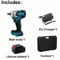 StarTech.com Atornillador de impacto inalámbrico - Modelo 196H - Motor sin escobillas - 21 V - 350 Nm - 3300 rpm - 480 W - 1 batería