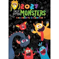 Merkloos Calendario de pared para el año 2027, formato A3, con temática de monstruos, ideal para niños