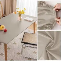 Markenlos Protección para la superficie de la mesa. Funda protectora para mesa, fabricada en cuero sintético, con borde elástico (70X120cm)