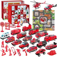 Merkloos Calendario de Adviento rojo para niños