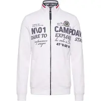 CAMP DAVID Sudadera con cremallera marino / rojo / blanco