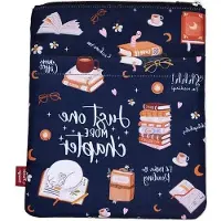 OEM Funda con cremallera y visera para libros de bolsillo. Estuche para libros de 38 x 20 cm. Idea de regalo para amantes de los libros