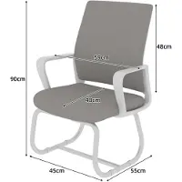 StarTech.com Silla de oficina - CQY20250923 - Diseño moderno y minimalista - Estructura de metal - Suave y cómoda - Ideal para el hogar y la oficina - Requiere montaje - Disponible en gris y blanco