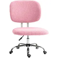 StarTech.com Silla de oficina ergonómica - Silla de escritorio - Regulable en altura - Acolchada - Giratoria - Con ruedas - Sin reposabrazos - Rosa