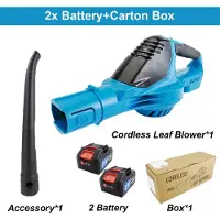 StarTech.com Soplador eléctrico de hojas H28 - Motor sin escobillas - 5500 W - 46000 RPM - 18 V - Inalámbrico - Compatible con 2 baterías