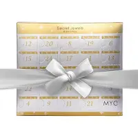 Merkloos Calendario de Adviento con juego de 14 joyas en rosa dorado y plata