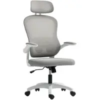StarTech.com Silla de oficina ergonómica - Modelo 921-879V00GY - Soporte lumbar - Reposabrazos abatibles - Regulable en altura - Giratoria - Ruedas - Gris