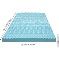 StarTech.com Colchón de espuma viscoelástica - Colchón con gel refrigerante - Soporte corporal en 5 zonas - Regulación de la temperatura - Alivia la presión - Transpirable - 180 x 200 x 7,5 cm