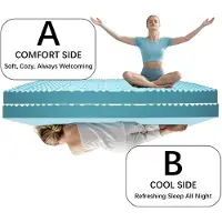 StarTech.com Colchón viscoelástico – Espuma viscoelástica – Alta densidad – Soporte ergonómico en zonas específicas – Comodidad refrescante – Alivio para molestias corporales – 180 x 200 x 7,5 cm
