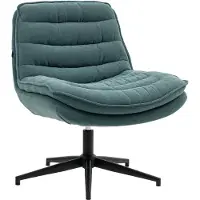 StarTech.com Silla de oficina - Silla de escritorio sin reposabrazos - Asiento ancho - Ideal para la postura de piernas cruzadas - Doble acolchado - Altura ajustable - Giratoria - Verde oscuro