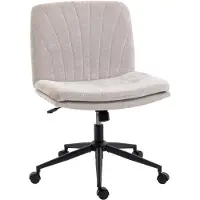 StarTech.com Silla de oficina - Silla de escritorio - Regulable en altura - Giratoria - Asiento acolchado - Función de inclinación - Ruedas - Beige