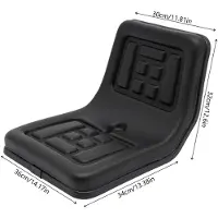 StarTech.com Asiento para tractor: Asiento universal de repuesto para tractor y cortacésped. Respaldo alto, fabricado en PVC impermeable, diseño ergonómico, capacidad de carga de 100 kg, color negro
