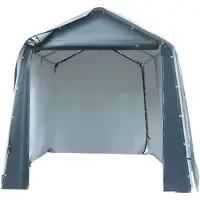 StarTech.com Tienda de campaña para garaje móvil - Tienda de almacenamiento para exteriores - 2,4 x 2,4 x 2,4 m - Impermeable (2000 mm) - Fabricada en polietileno (PE) y acero aleado - Color gris