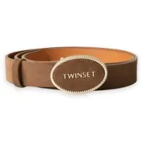 Twinset para mujer. 262TO5280 Cinturón logotipo beige (L), Marrón, Casual, Sintético, outlet 2026.