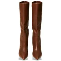 Twinset para mujer. 262TGT052 Botas altas de piel marrón (38), 5 a 8cm, Ninguno, Casual, outlet 2026.