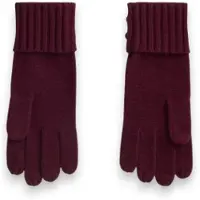Ralph Lauren para mujer. 454P04468004 Guantes de punto con botones de escudo granate (OSFA), Casual, Lana, outlet
