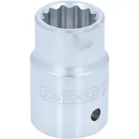 Ks Tools Llave de vaso de 3/4", de 12 caras, corta, de 21 mm