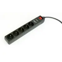 EnerGenie , regleta de enchufes con protección contra sobretensiones, 5 enchufes, 3 metros, color negro