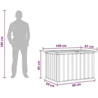 vidaXL Caja de jardín verde de 109 x 67 x 65 cm - Caja de almacenamiento - Cajas de almacenamiento - Caja para cojines de jardín - Cajas para cojines de jardín