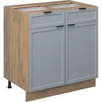 Vicco Mueble bajo de cocina Fame-Line Azul claro-gris 80 cm sin encimera, Model 50784