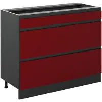 Vicco Mueble bajo de cocina R-Line Rojo/Antracita 100 cm sin encimera, Model 71563