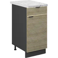 Vicco Mueble bajo de cocina Fame-Line Panel de roble 40 cm , ET Mármol, Model 51295