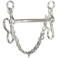 Jansen Bocado "Liverpool" de Harry's Horse, con 2 aros mariposa, 12 mm de diámetro, color plateado, longitud total de 10,5 cm