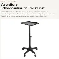 OEM Carro de salón de aluminio con tablero ajustable y 2 posiciones de altura: 70-110 cm