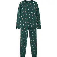 Name it Pijama 'NKNVismas' menta / verde oscuro / arándano / blanco