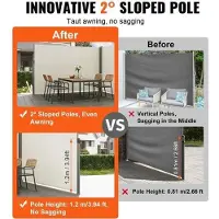 OEM Protector para jardín – Parabrisas plegable – 200 x 300 cm – Poliéster impermeable – Protección UV 30+ – Panel de privacidad para exteriores