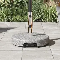 OEM Soporte para sombrilla, resistente al viento, base antideslizante de acero con fibra de carbono, peso: 29 kg, color gris