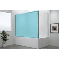Polysan , panel lateral transparente de vidrio, dimensiones 800x1650 mm - MD3216
