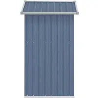 OEM Cabaña de jardín fabricada en acero galvanizado gris, resistente a la intemperie y estable. Dimensiones: 126 x 97,5 x 177 cm