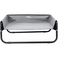 vidaXL Cama para perros, color gris claro, 85 x 85 x 33 cm, acero