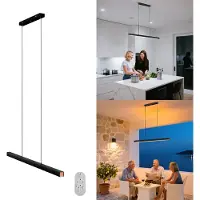 VA-Cerulean Lámpara colgante LED de 60W, regulable con mando a distancia, con altura ajustable y control de temperatura de color, ideal para comedor, cocina y salón