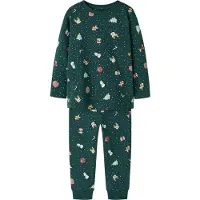Name it Pijama 'NMNVismas' verde oscuro / naranja / rojo / blanco