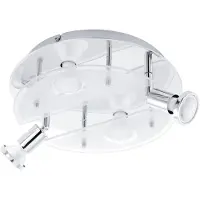 Eglo Leuchten Lámpara de techo EGLO, 4 luces, casquillo GU10-LED, cromo satinado, modelo CABO, con cambio de color, referencia 75381