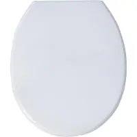 MSV 141021, Redondo, Asiento de inodoro duro, Blanco, Polipropileno (PP), 370 mm, 460 mm