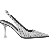 Stine Goya Eiffel Mirror Metal Cap Sling Back Silver Talla: 38 | Pumps Outlet | Mujer | Gris