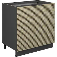 Vicco Mueble bajo de cocina Fame-Line Panel de roble/Antracita 80 cm sin encimera, Model 51300