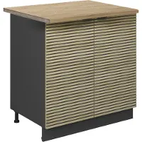 Vicco Mueble bajo de cocina Fame-Line Panel de roble/Antracita 80 cm encimera Roble dorado, Model 51302