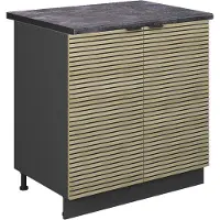 Vicco Mueble bajo de cocina Fame-Line Panel de roble/Antracita 80 cm encimera Antracita, Model 51301
